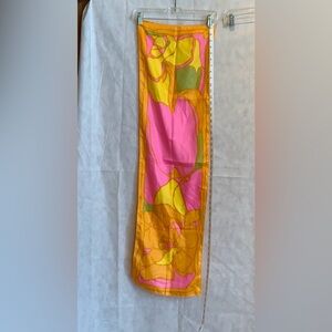 Vibrant Orange and Pink rectangular Scarf